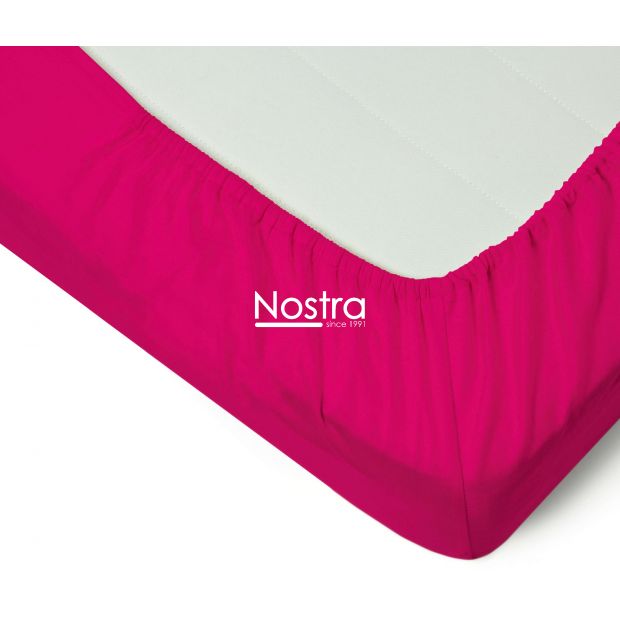 Fitted sateen sheets 00-0152-FUCHSIA 90x200 cm