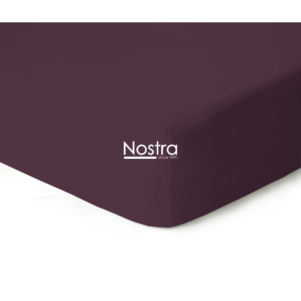 Fitted jersey sheets JERSEY JERSEY-DARK PLUM 120x200 cm