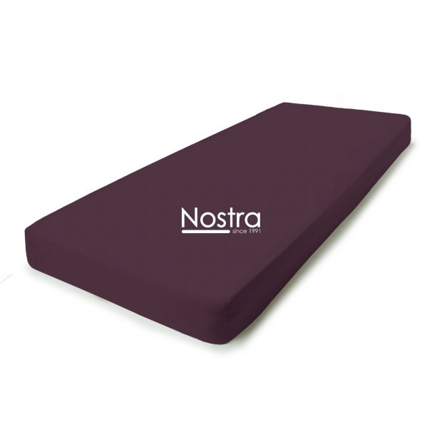 Fitted jersey sheets JERSEY JERSEY-DARK PLUM 120x200 cm