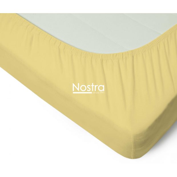 Trikotaažist voodilina kummiga JERSEY JERSEY-PALE BANANA 120x200 cm