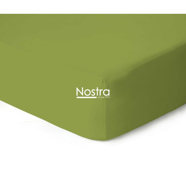 Trikotaažist voodilina kummiga JERSEY JERSEY-LEAF GREEN 120x200 cm