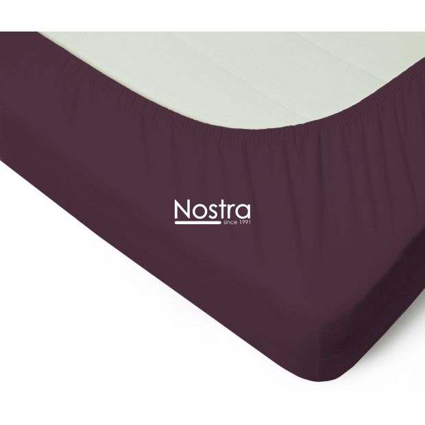 Fitted jersey sheets JERSEY JERSEY-DARK PLUM 120x200 cm