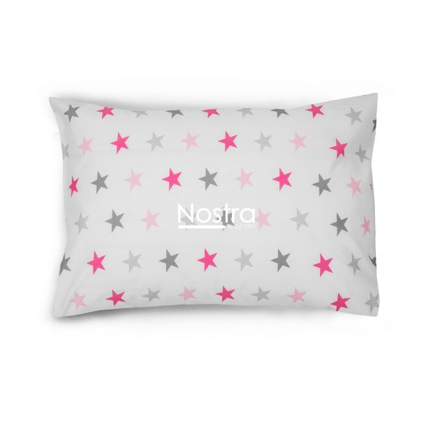 Children bedding set STARS 10-0052-LIGHT GREY LIGHT PINK 140x200, 50x70 cm