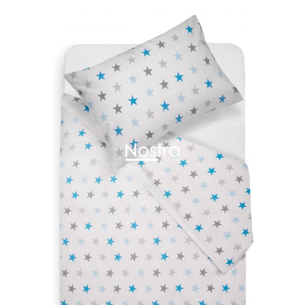 Children bedding set STARS 10-0052-LIGHT GREY LIGHT BLUE