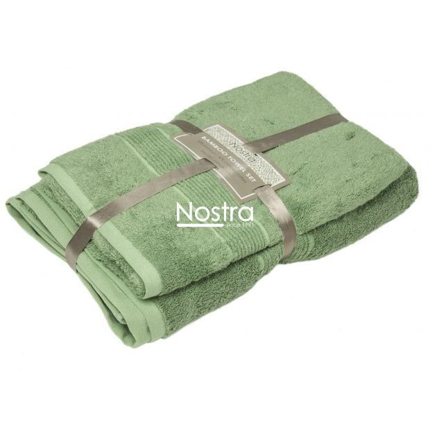 Bambusest rätikute komplekt BAMBOO-600 T0105-MINERAL GREEN