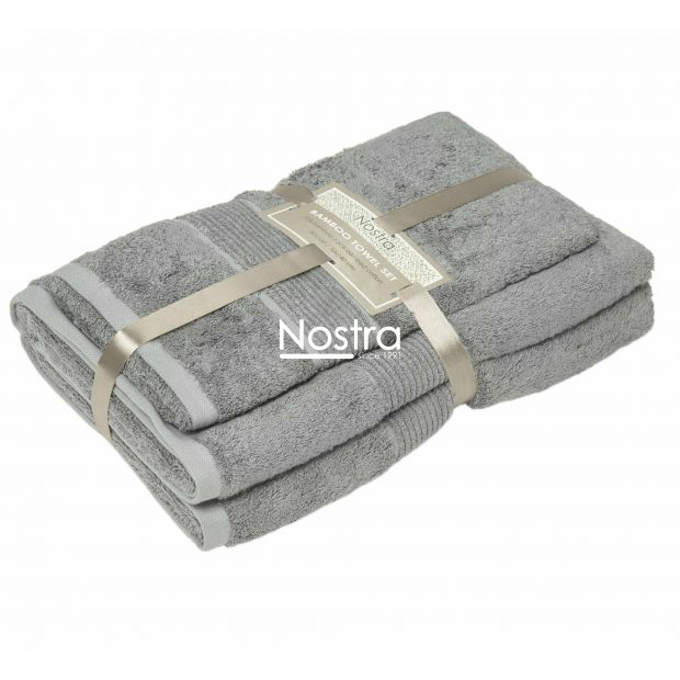 Бамбуковые набор полотенец BAMBOO-600 T0105-FROST GREY 50x100, 70x140 cm