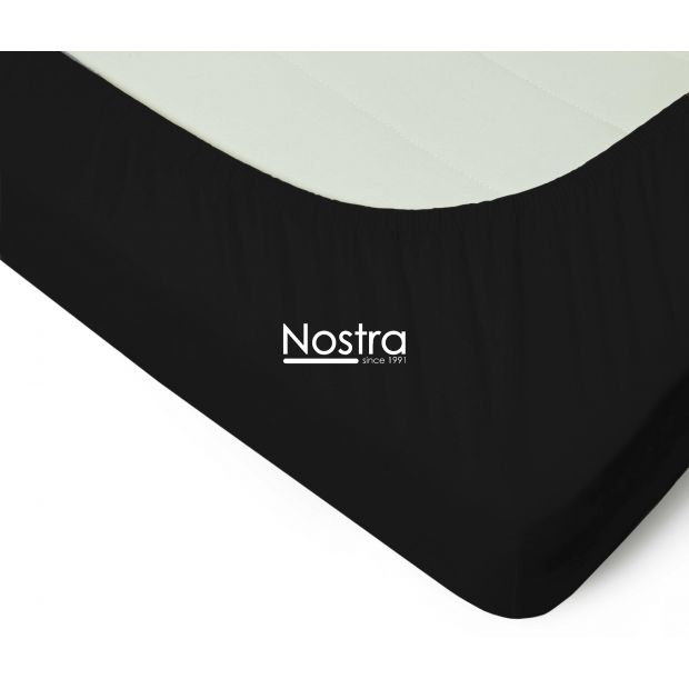 Trikotaažist voodilina kummiga JERSEY JERSEY-BLACK 160x200 cm