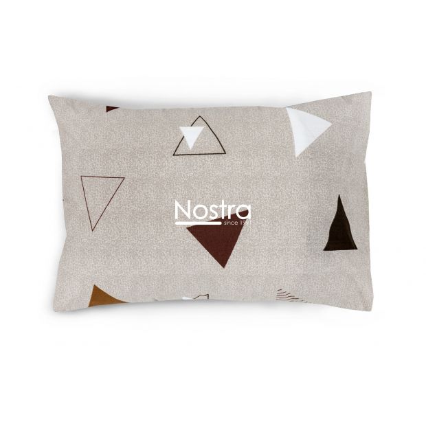 Polycotton bedding set GEOMETRY 30-0723-BROWN 140x200, 50x70 cm