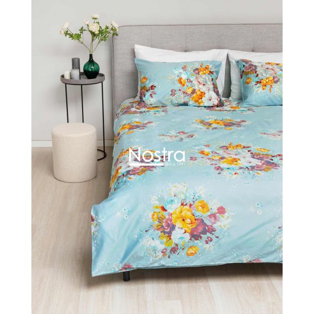 Sateen bedding set ADAL 20-1337-AQUA 200x220, 50x70 cm