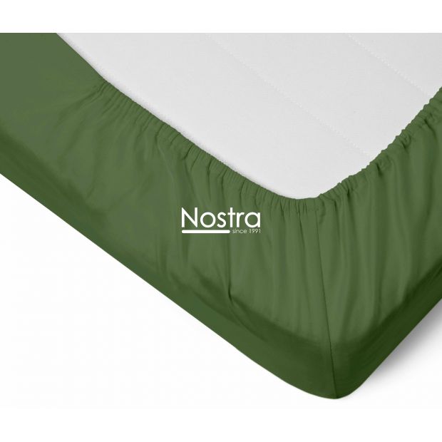 Fitted sateen sheets 00-0413-MOSS GREEN