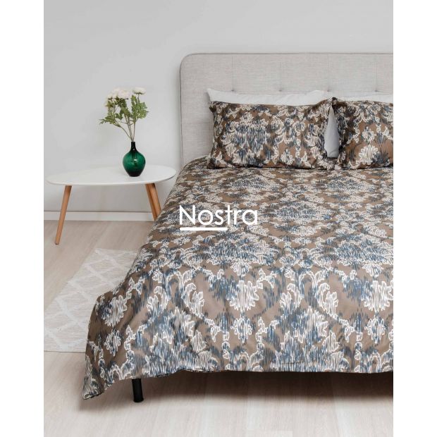 Sateen bedding set ALISHA 40-1247-BROWN 140x200, 50x70 cm