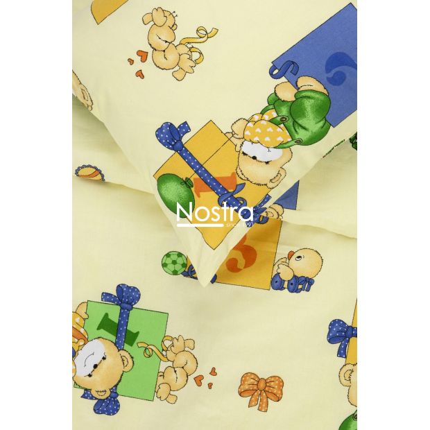 Children bedding set TEDDY 10-0056-LIGHT CREAM 100x145, 40x60, 107x150 cm