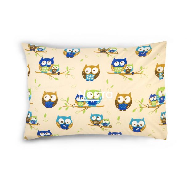 Children bedding set OWLS FAMILY 10-0074-YELLOW GREEN 140x200, 50x70 cm