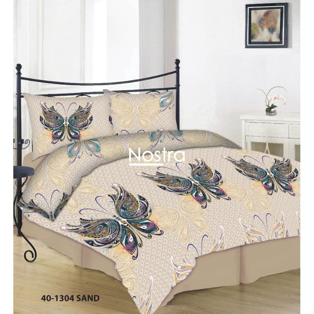 Cotton bedding set DANIYAH 40-1304-SAND 140x200, 50x70 cm