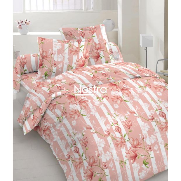 Polycotton bedding set FLOWERS 20-1588-PEACH