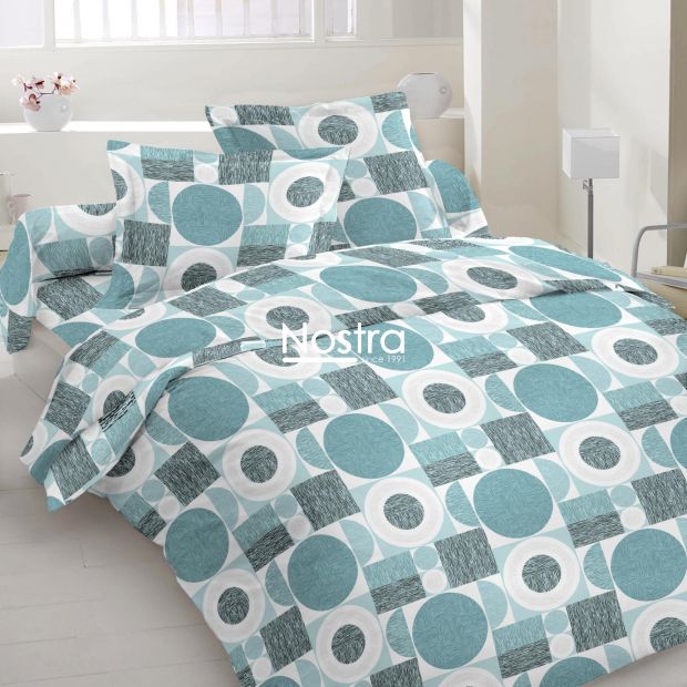 Polycotton bedding set GEOMETRY 30-0806-BLUE