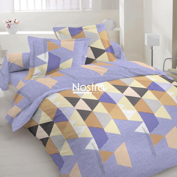 Polycotton bedding set GEOMETRY 30-0803-LILAC