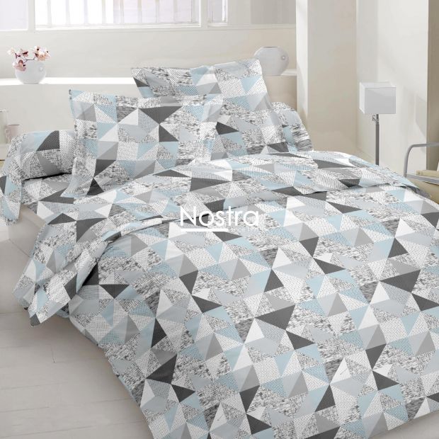 Polycotton bedding set GEOMETRY 30-0706-GREY 140x200, 50x70 cm