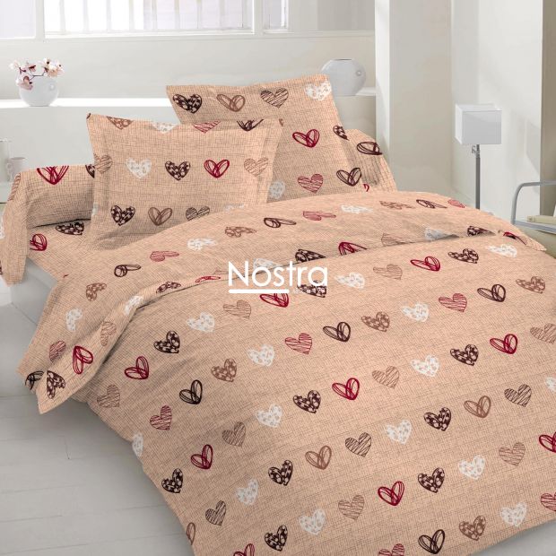 Polycotton bedding set ABSTRACT 40-1485-LIGHT BROWN