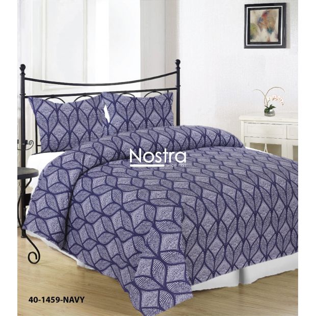 Cotton bedding set DARIANA 40-1459-NAVY 140x200, 70x70 cm