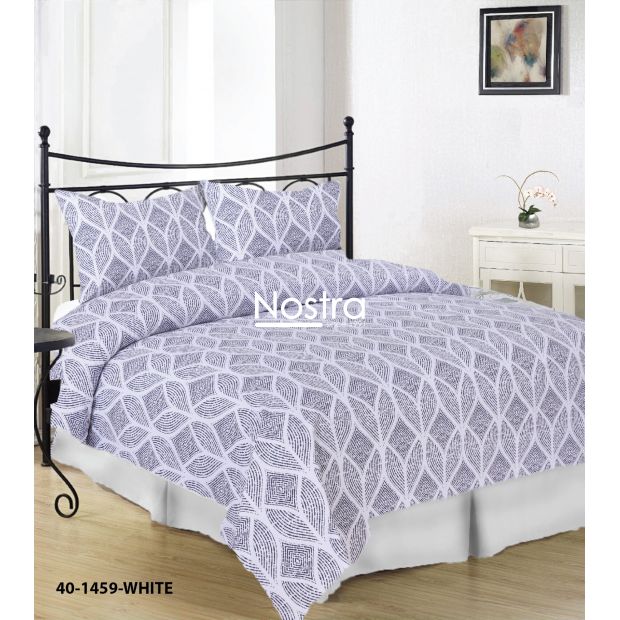 Cotton bedding set DARIANA 40-1459-WHITE 140x200, 70x70 cm