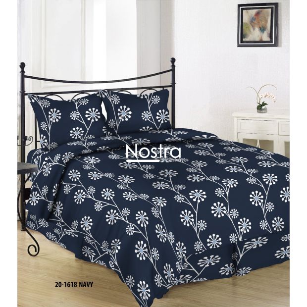 Satiinist voodipesu ADANA 20-1618-NAVY 200x220, 50x70 cm