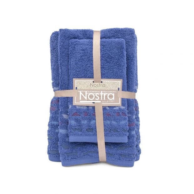 3 piece towel set T0183 T0183-PALACE BLUE 124 30x50, 50x70, 70x140 cm