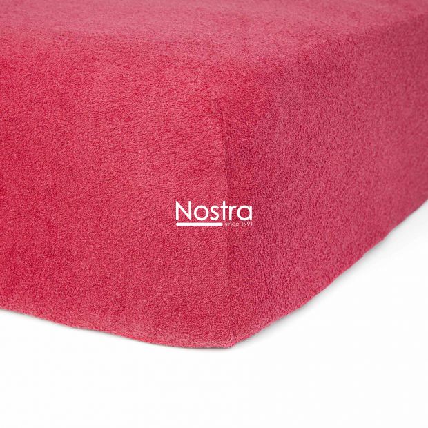 Fitted terry sheets TERRYBTL-WINE RED