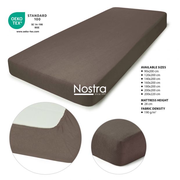 Fitted terry sheets TERRYBTL-CHOCOLATE 120x200 cm