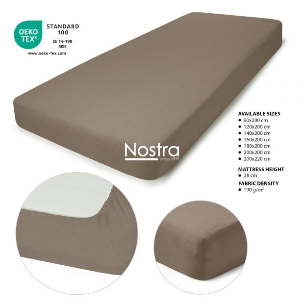 Fitted terry sheets TERRYBTL-CACAO