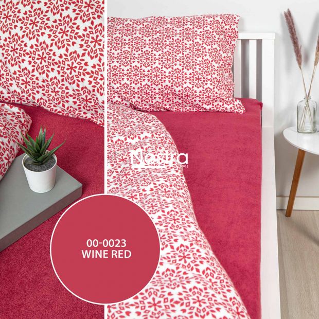 Frotee voodilina kummiga TERRYBTL-WINE RED 120x200 cm