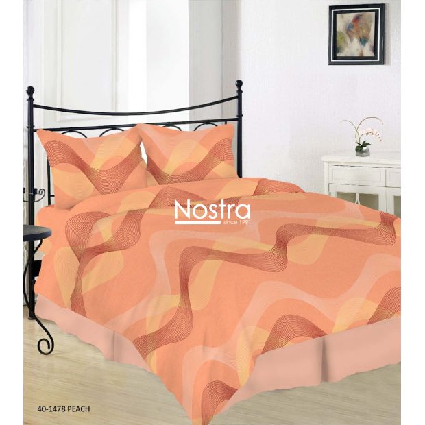 Cotton bedding set DOLLY 40-1478-PEACH