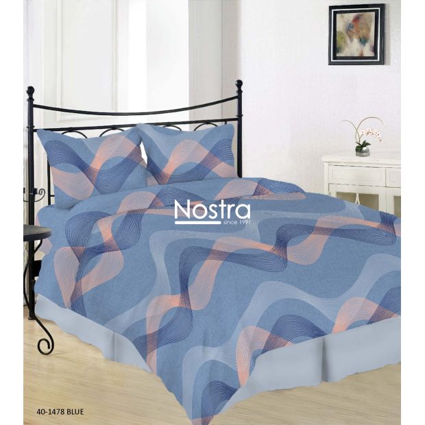 Cotton bedding set DOLLY 40-1478-BLUE 200x220, 50x70 cm