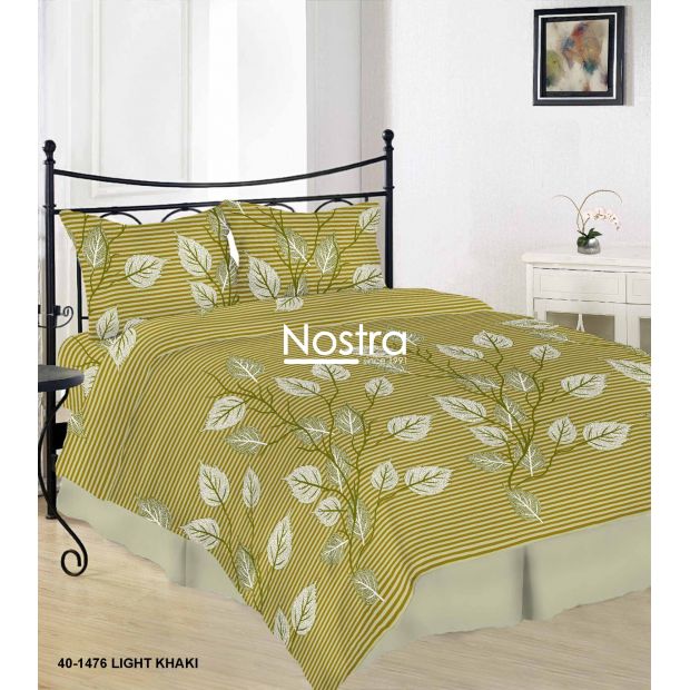 Cotton bedding set DAELYN 40-1476-LIGHT KHAKI 140x200, 50x70 cm