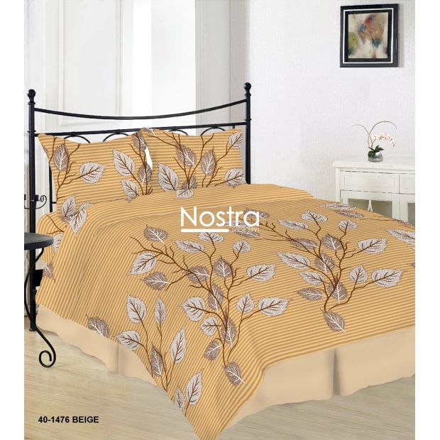 Cotton bedding set DAELYN 40-1476-BEIGE 200x220, 70x70 cm