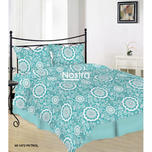 Cotton bedding set DULCE 40-1472-PETROL 200x220, 70x70 cm