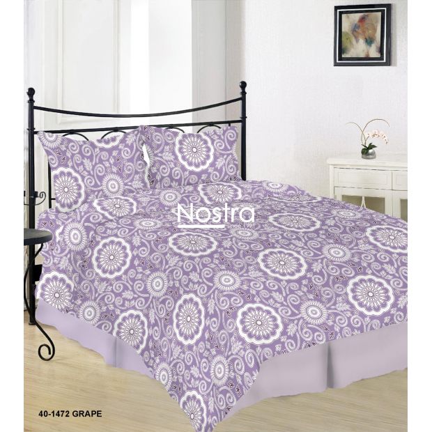 Lõuendriidest voodipesukomplekt DULCE 40-1472-GRAPE 200x220, 70x70 cm