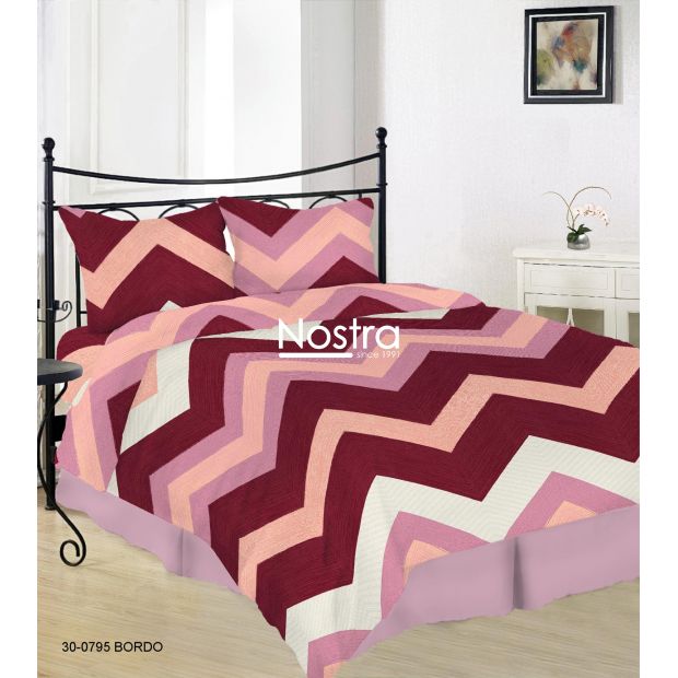 Cotton bedding set DAYLEN 30-0795-BORDO 200x220, 70x70 cm