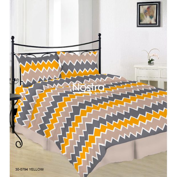 Cotton bedding set DUA 30-0794-YELLOW