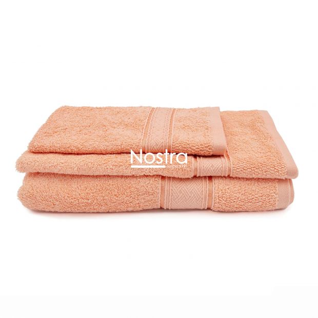 3 piece towel set T0184 T0184-CORAL 289 30x50, 50x70, 70x140 cm