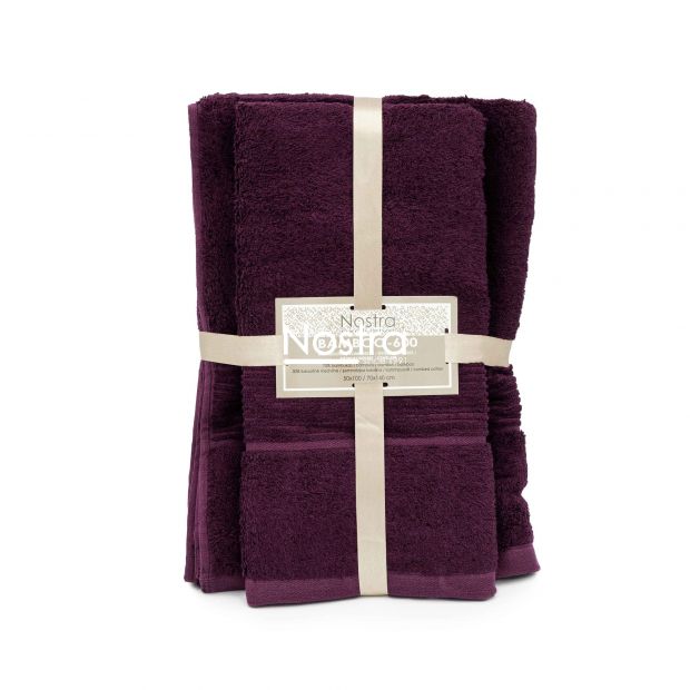 Bambusest rätikute komplekt BAMBOO-600 T0105-DARK PLUM