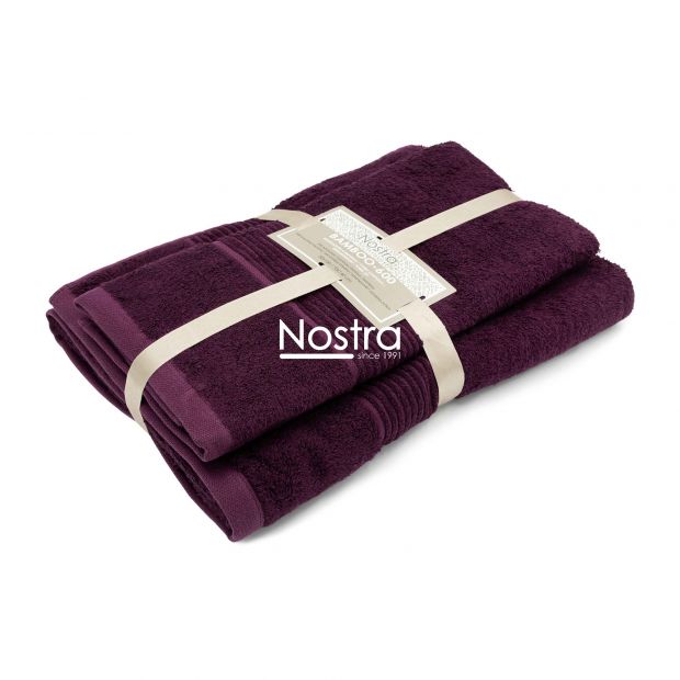 Bambusest rätikute komplekt BAMBOO-600 T0105-DARK PLUM