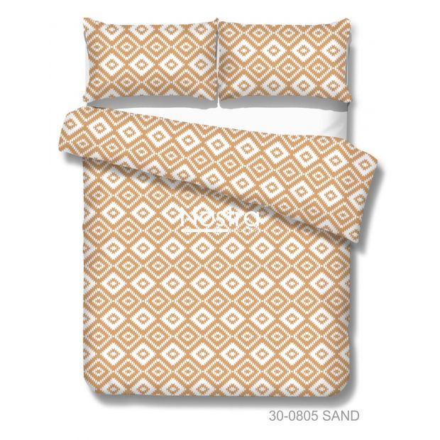 Polycotton bedding set GEOMETRY 30-0805-SAND