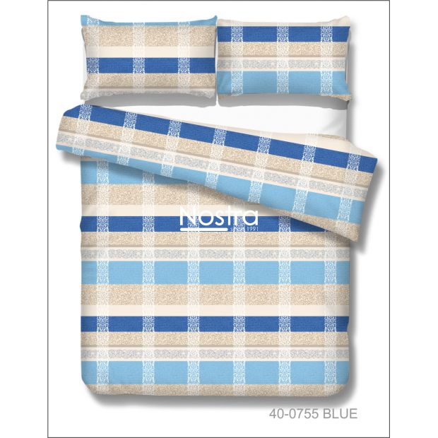 Polycotton bedding set ABSTRACT 40-0755-BLUE 140x200, 50x70 cm