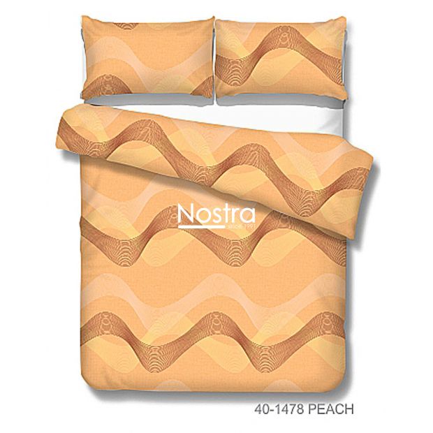 Cotton bedding set DOLLY 40-1478-PEACH 200x220, 50x70 cm