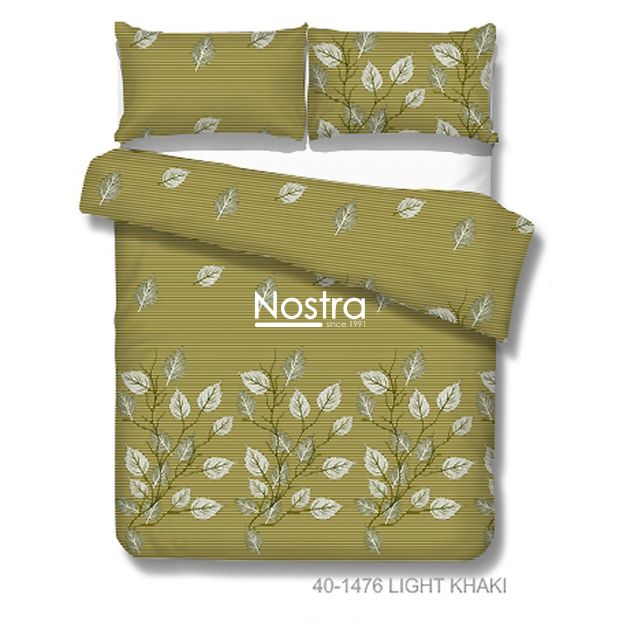 Cotton bedding set DAELYN 40-1476-LIGHT KHAKI 200x220, 70x70 cm