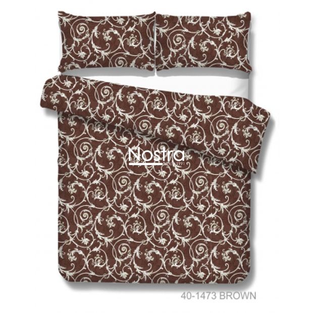 Lõuendriidest voodipesukomplekt DAHLIA 40-1473-BROWN 200x220, 70x70 cm