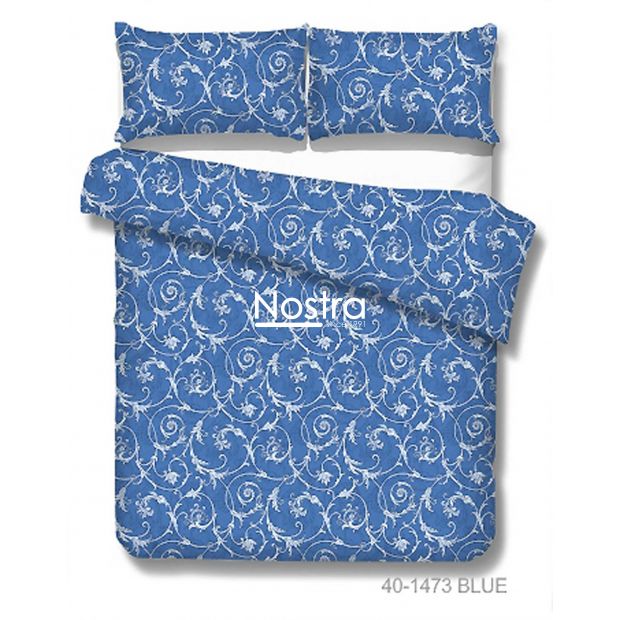 Cotton bedding set DAHLIA 40-1473-BLUE