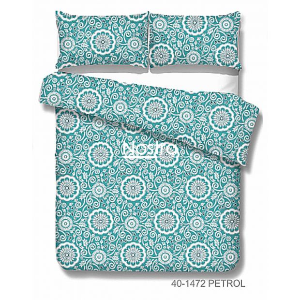 Cotton bedding set DULCE 40-1472-PETROL 200x220, 70x70 cm