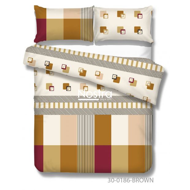 Cotton bedding set DAWSON 30-0186-BROWN